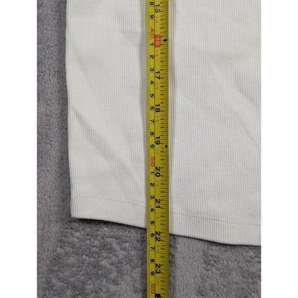 Faherty Womens Ribbed Tank Top Size Medium White The Sunwashed Collection Boho - Picture 5 of 6
